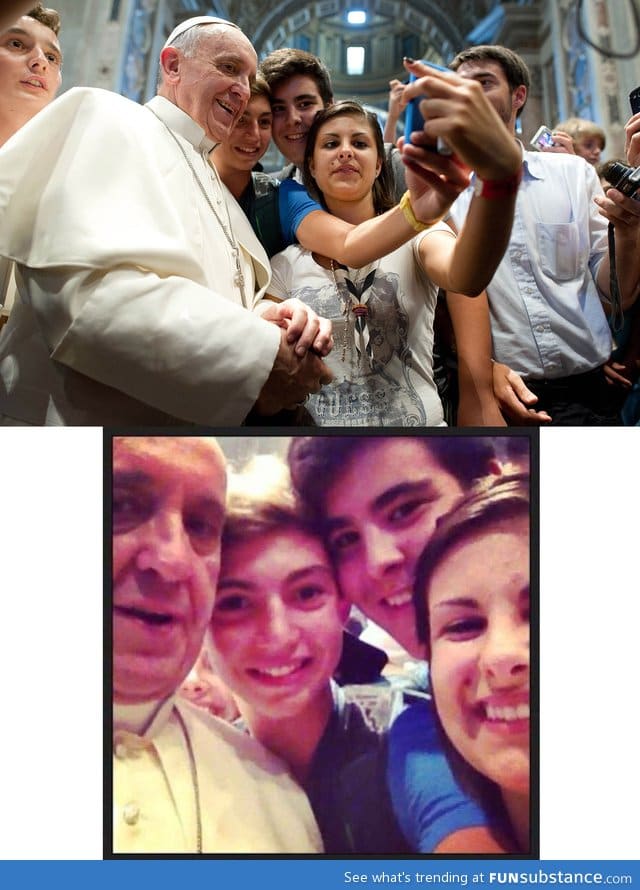 Selfie with the pope
