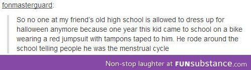Menstrual cycle costume