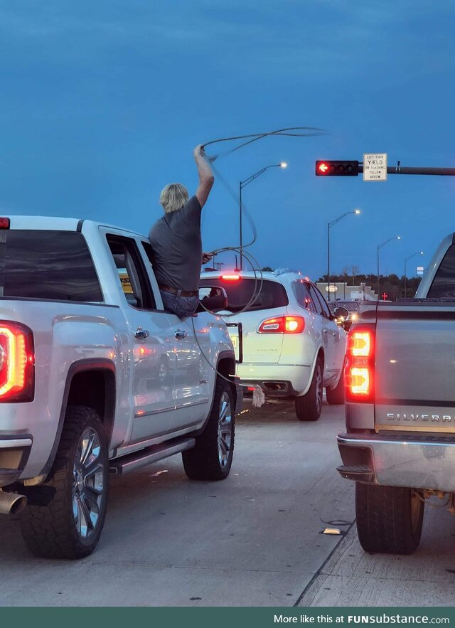 [OC] Someone got cut off in traffic in Texas