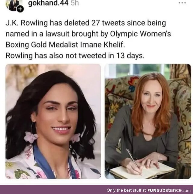 She should get another gold medal for getting JKR to shut up.