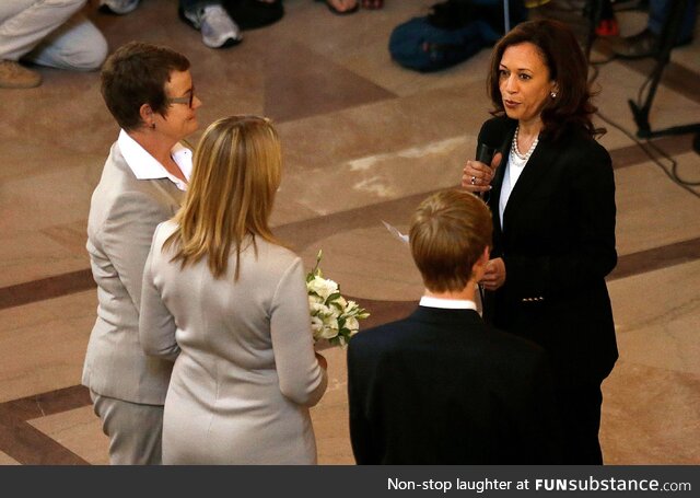 Kamala harris officiates same-sex wedding (2013)