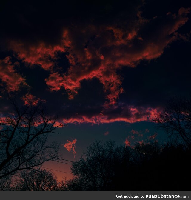 Took a pic of some clouds while the sun was setting