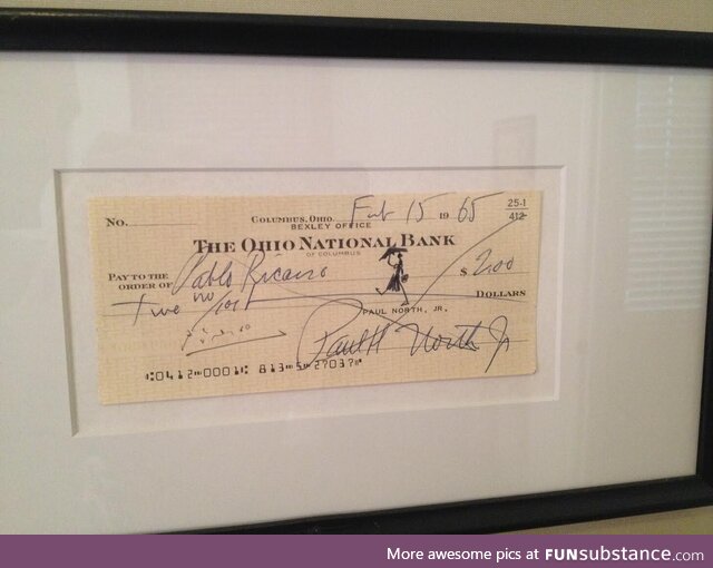 An autograph sketch of Mary Poppins made by Pablo Picasso in 1965. (Mine)