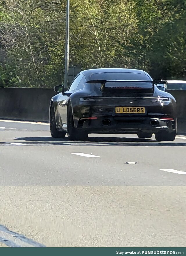 Saw this number plate on the way to London