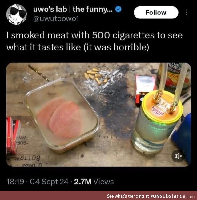 Should do it with 501 cigarettes