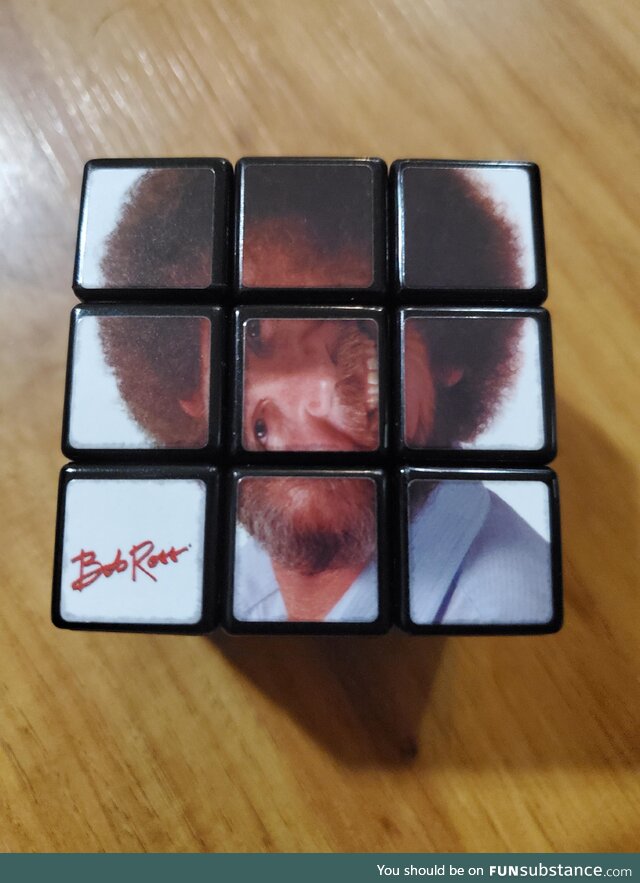 Got a Bob Ross Rubiks cube for Christmas, thought I had it figured out until