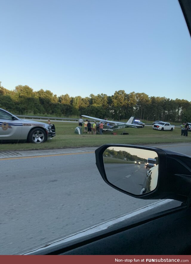 Just passed this aircraft on highway 77 in South Carolina