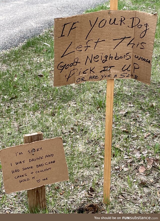 Neighborhood Dispute with Signs