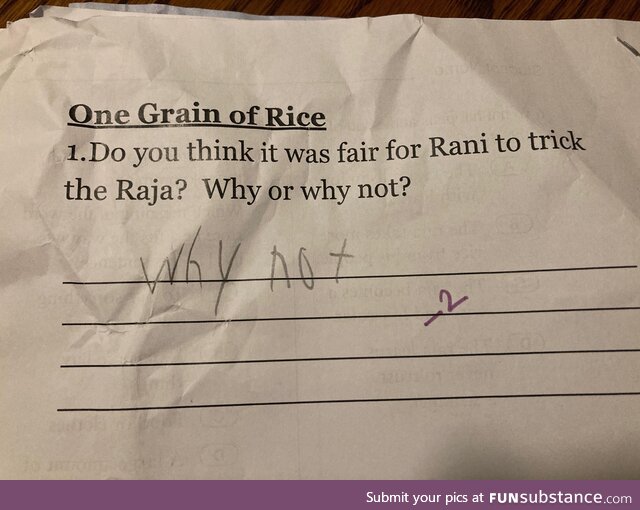 My nephew’s answer