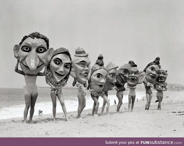 Mardi Gras masks in the 1930s