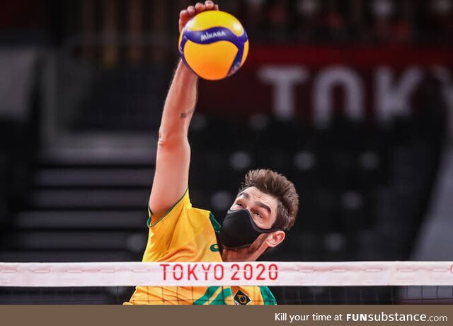 Some Brazilian athletes are using masks while playing on the Tokyo Olympics