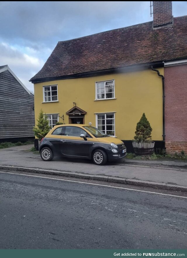 Colour coordinated house and car