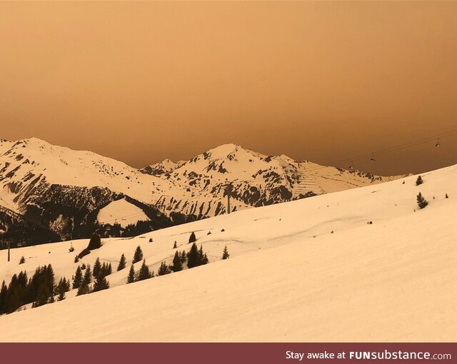 [OC] Swiss Alps meet saharian sand