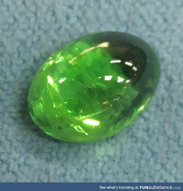 It's Called Tsavorite Garnet Gemstone. Formed deep in the earth over 500 million years ago