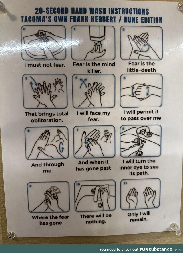 Hand-washing guide: DUNE EDITION