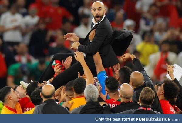 The face of disbelief - Manager Walid Redragui - 10-man Morocco knock Portugal out of