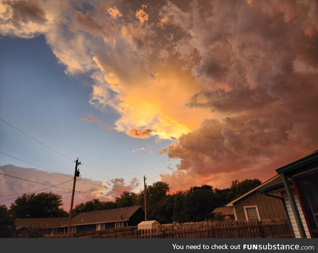 Evening storm coming in