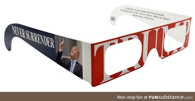 These Donald Trump branded eclipse glasses don't look effective