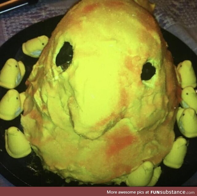 A “Peeps Cake” my grandmother made