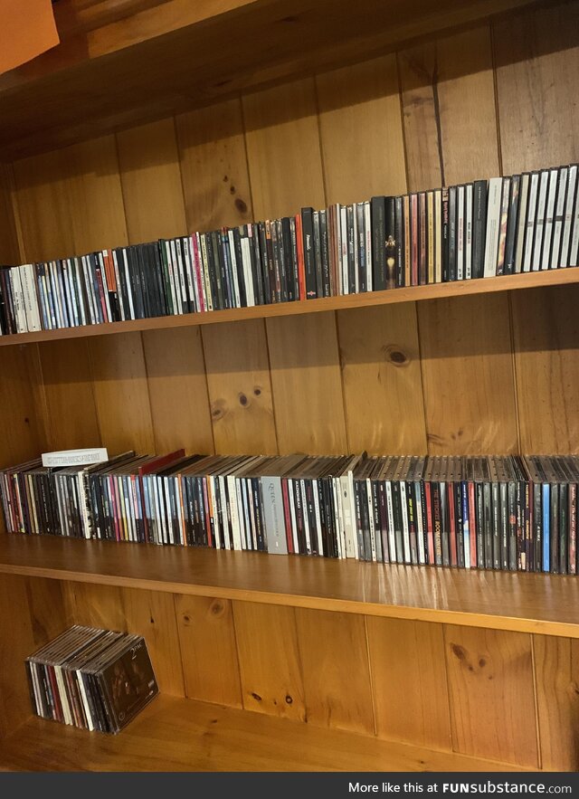 Saw someone dunking on someone listening to CDs. To that I raise my CD collection I