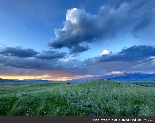 Tonight’s sunset.  Paradise Valley, MT, USA