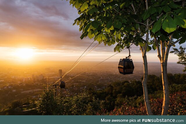 Sunset in Almaty, Qazaqstan