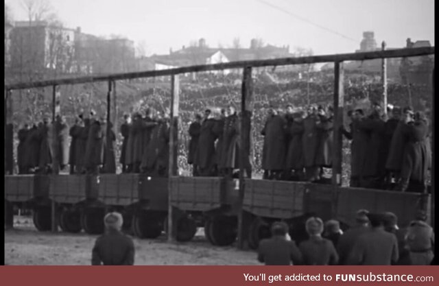 Nazi war criminals are readied for their public executions (January 29, 1946)