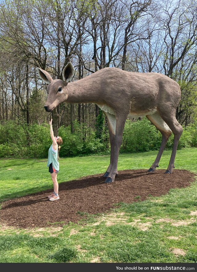 [OC] My SO in Front of a Sculpture