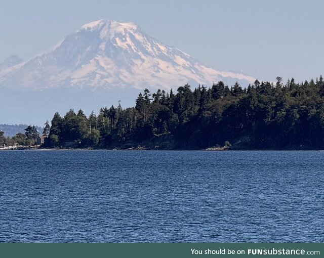 Riding the ferry to Seattle