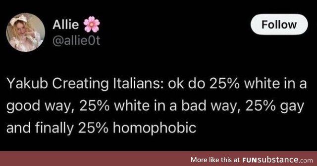 What part of Italians is the good kind of white?