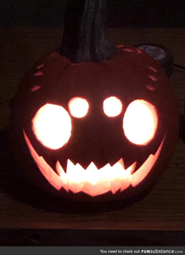 I carved a pumpkin