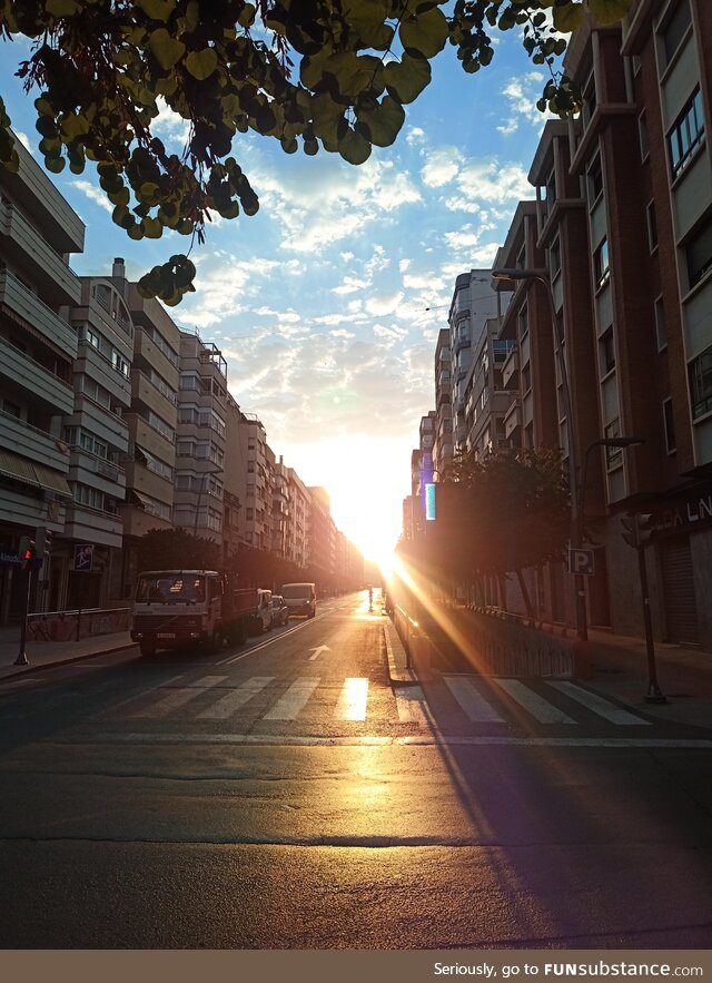 Golden summer dawn in Spain