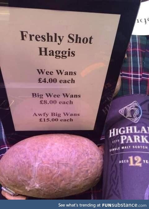 This is how butchers advertise their products in Scotland