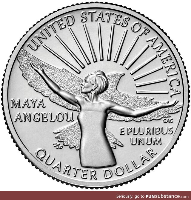 The new quarter featuring the likeness of the writer Maya Angelou