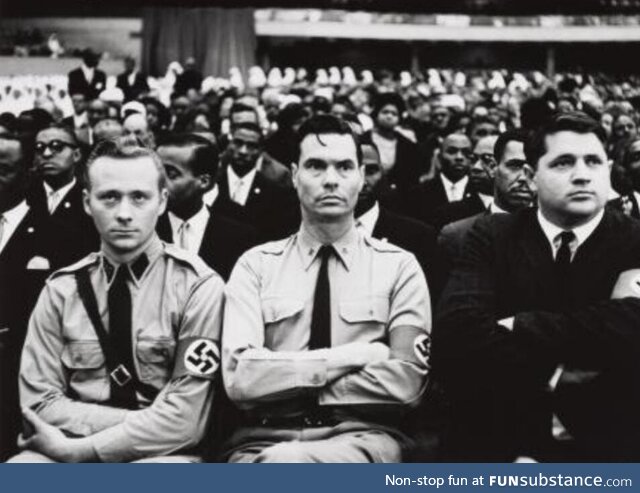 American Nazi Party members attending a Nation of Islam convention