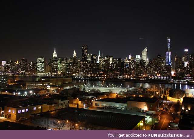 New York from a hotel roof in Queens