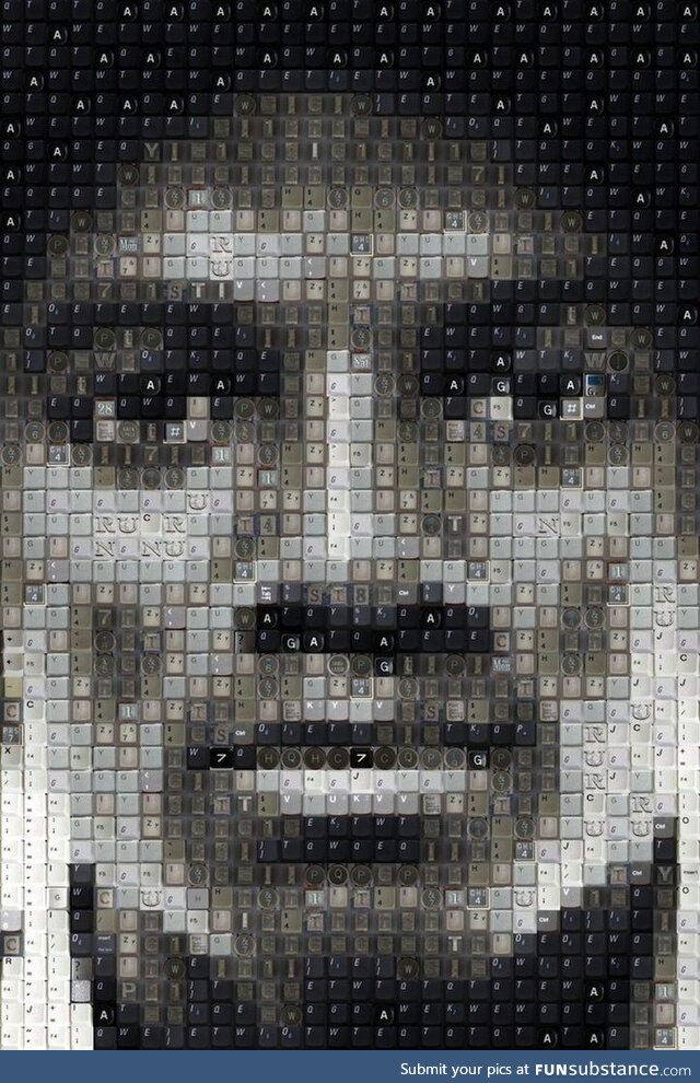 Portrait done using keyboard keys