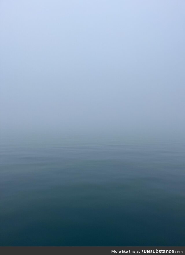 Christmas Eve fog on Lake Michigan