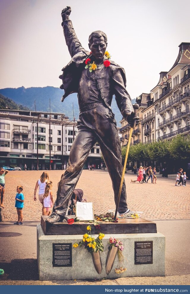 Photo I made in 2022, Freddie Mercury statue in Montreux, Switzerland