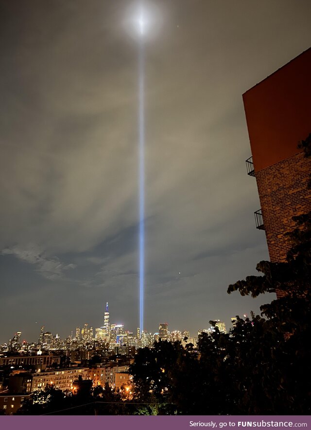 Picture of the 911 memorial in NYC I took last night