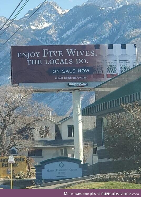 Advertisement for vodka in Utah