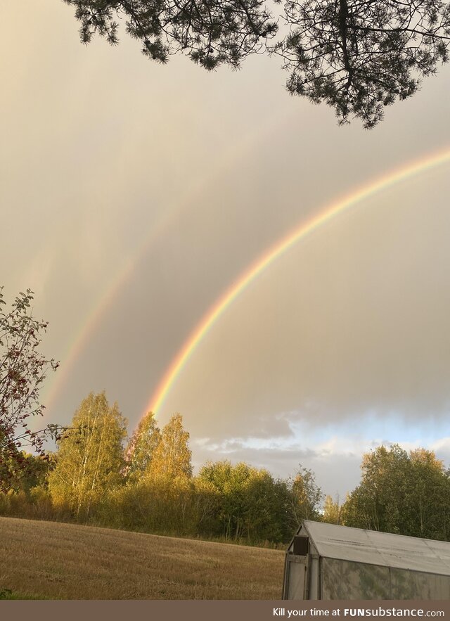 This pic of a double rainbow I took a few days ago