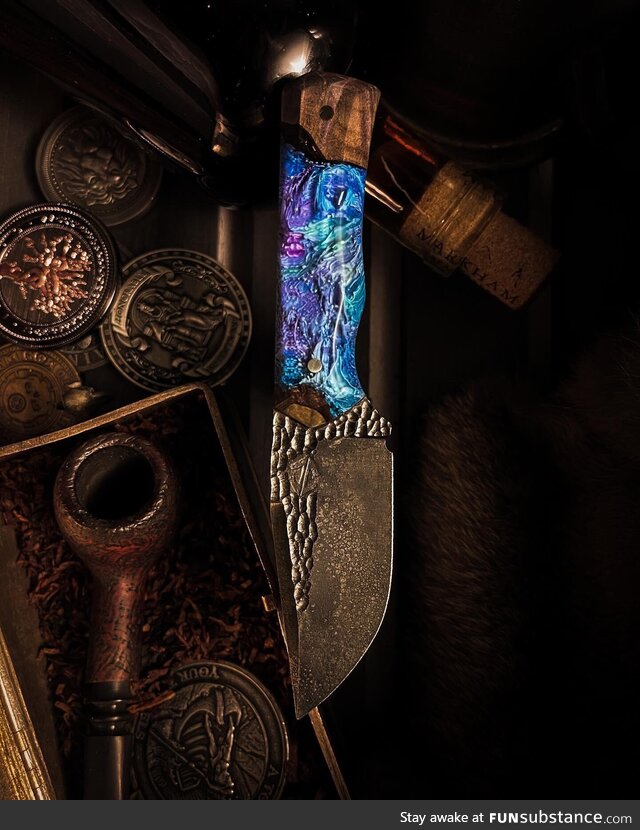 Working on my product photography! My recent knife build showcased. Thanks for the look!