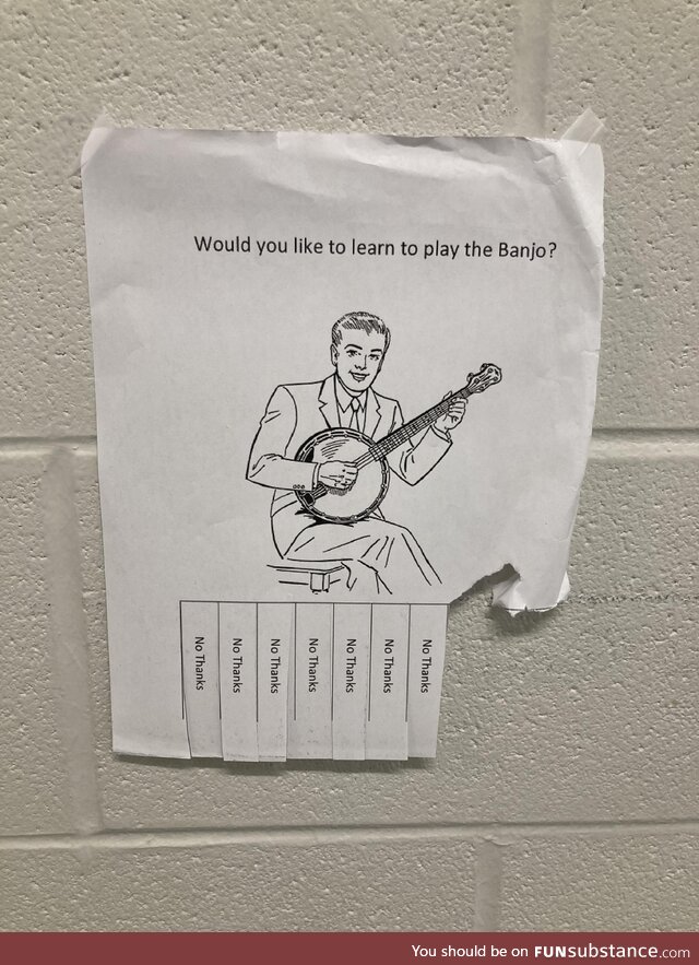 Seen posted in the performing arts hallway where I teach. I love these kids