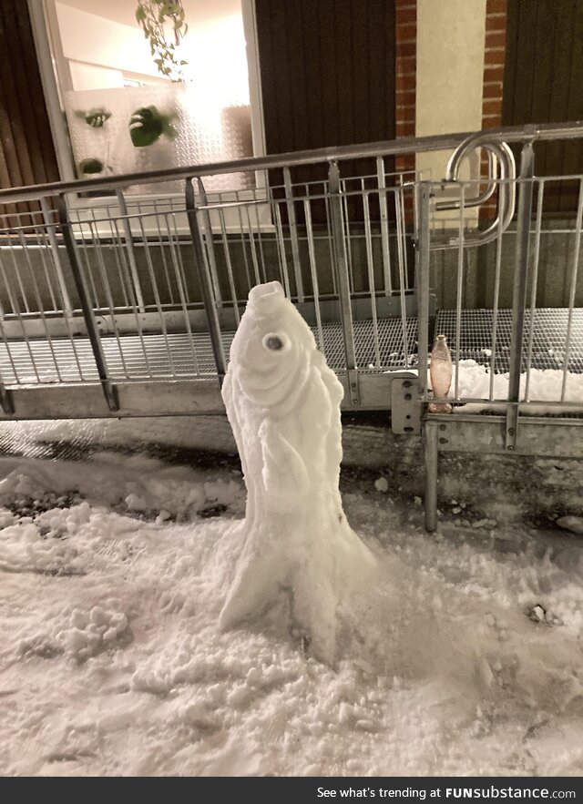 I made a snow-fish