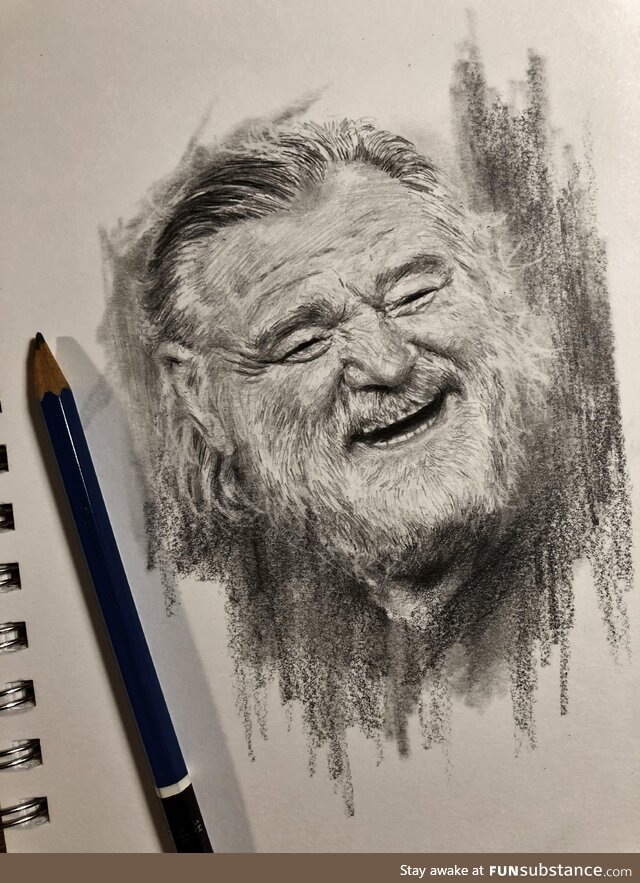 [OC] It’s Brendan Gleeson’s birthday so I made a sketch of him laughing like an emoji