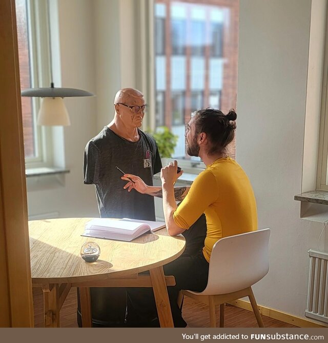 I come in to work to see some serious rubber ducking happening in the kitchen