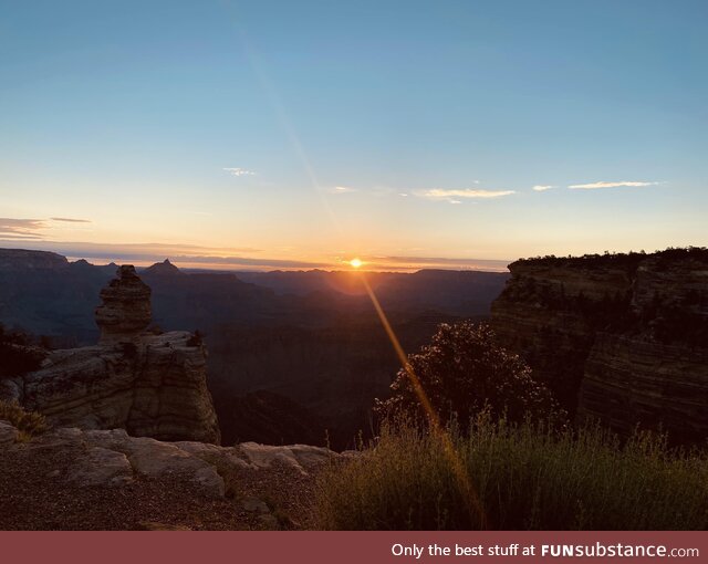 [OC] Sunrise over the Grand Canyon yesterday morning