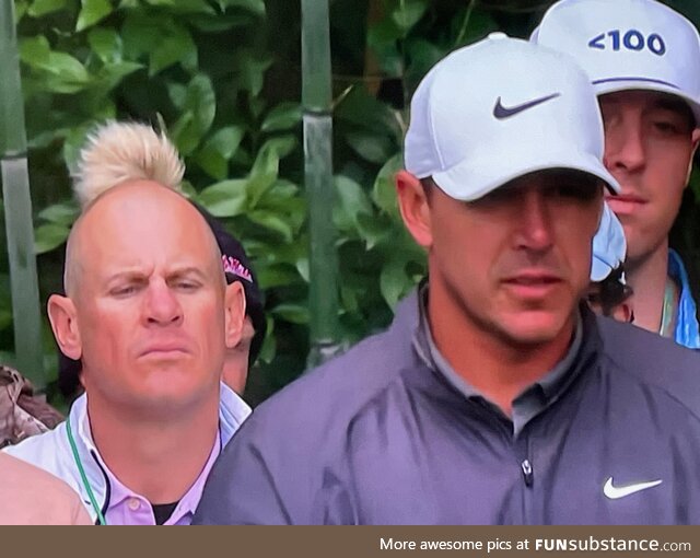 You don't see this hairdoo at the Masters everyday