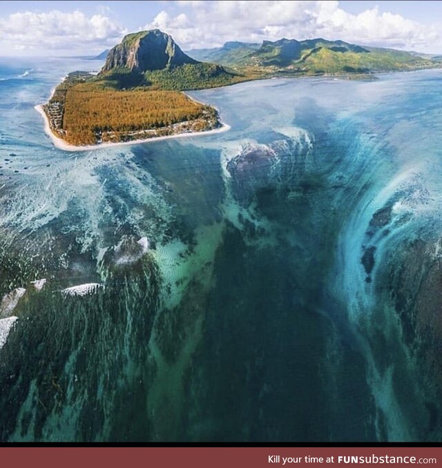 The Underwater Waterfall of Mauritius